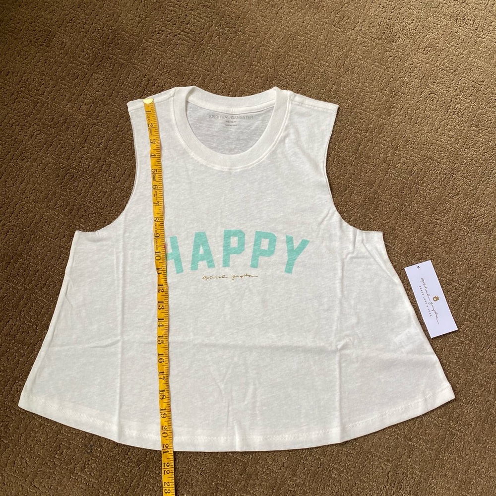 Spiritual Gangster Happy Crop Tank Top - Picture 6 of 8